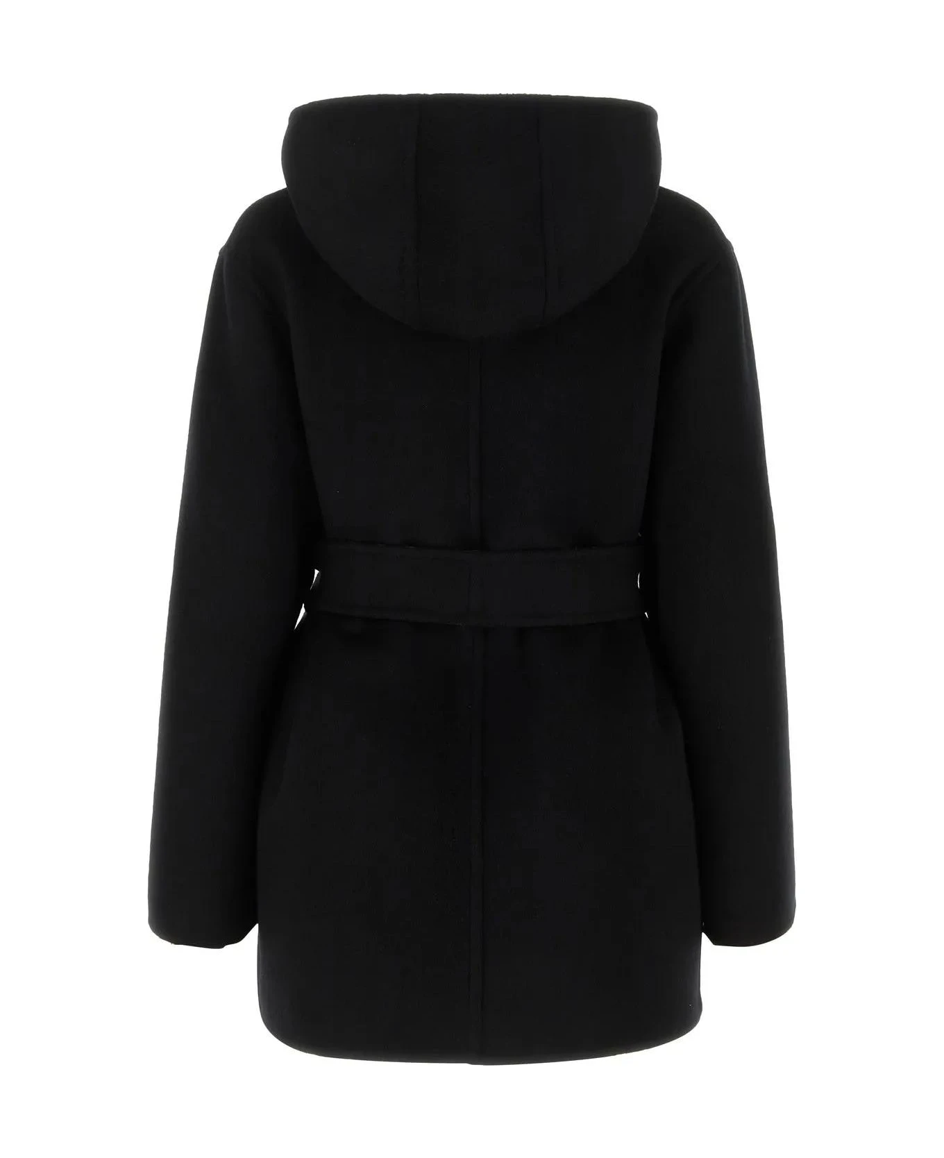 Valentino Garavani Black Wool Blend Coat 2 Valentino Garavani Black Wool Blend Coat - Image 2
