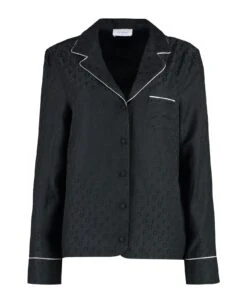 Off-White Silk Blend Pajama Shirt