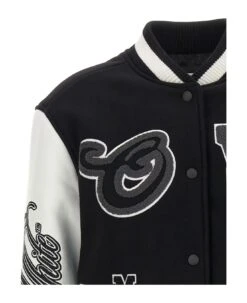 Off-White 'ow Meteor Moon Varsity' Bomber Jacket 8 Off-White 'ow Meteor Moon Varsity' Bomber Jacket -Italist Store 5c2d0051491753b752310106603f4cd8