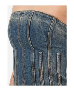 Alexander McQueen Denim Corset Top -Italist Store 5d87d84fa8859ef17dac159732c94cdc