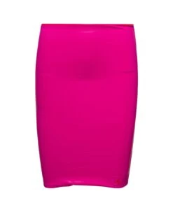 Metallic Sheen Skirt In Fuchsia Pink Technical Fabric Woman