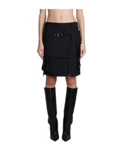 Off-White Skirt In Black Polyester