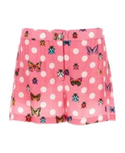 Versace 'heritage Butterflies & Ladybugs Polka Dot' Capsule Shorts