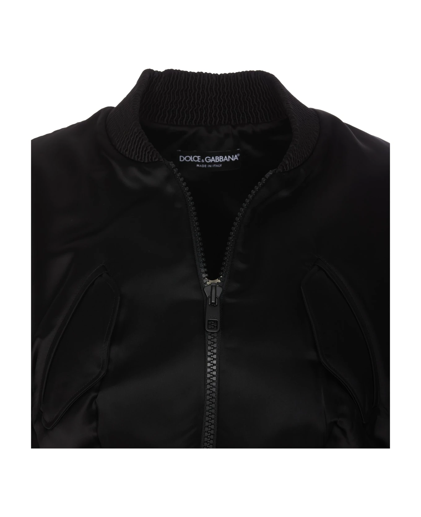 Dolce & Gabbana Short Duchesse Bomber Jacket 4 Dolce & Gabbana Short Duchesse Bomber Jacket - Image 4