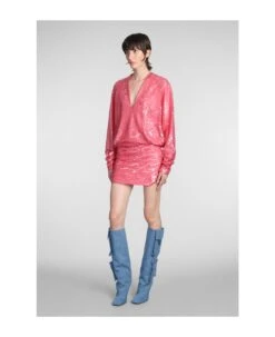 Gael Dress In Rose-pink Polyester -Italist Store 6325d933854364469275fe4303a5070c