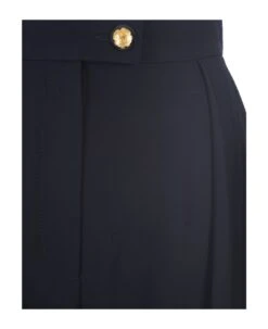Alexander McQueen High Waisted Cargo Trousers In Blue -Italist Store 64699dd48767947a20fe0f84eded97eb