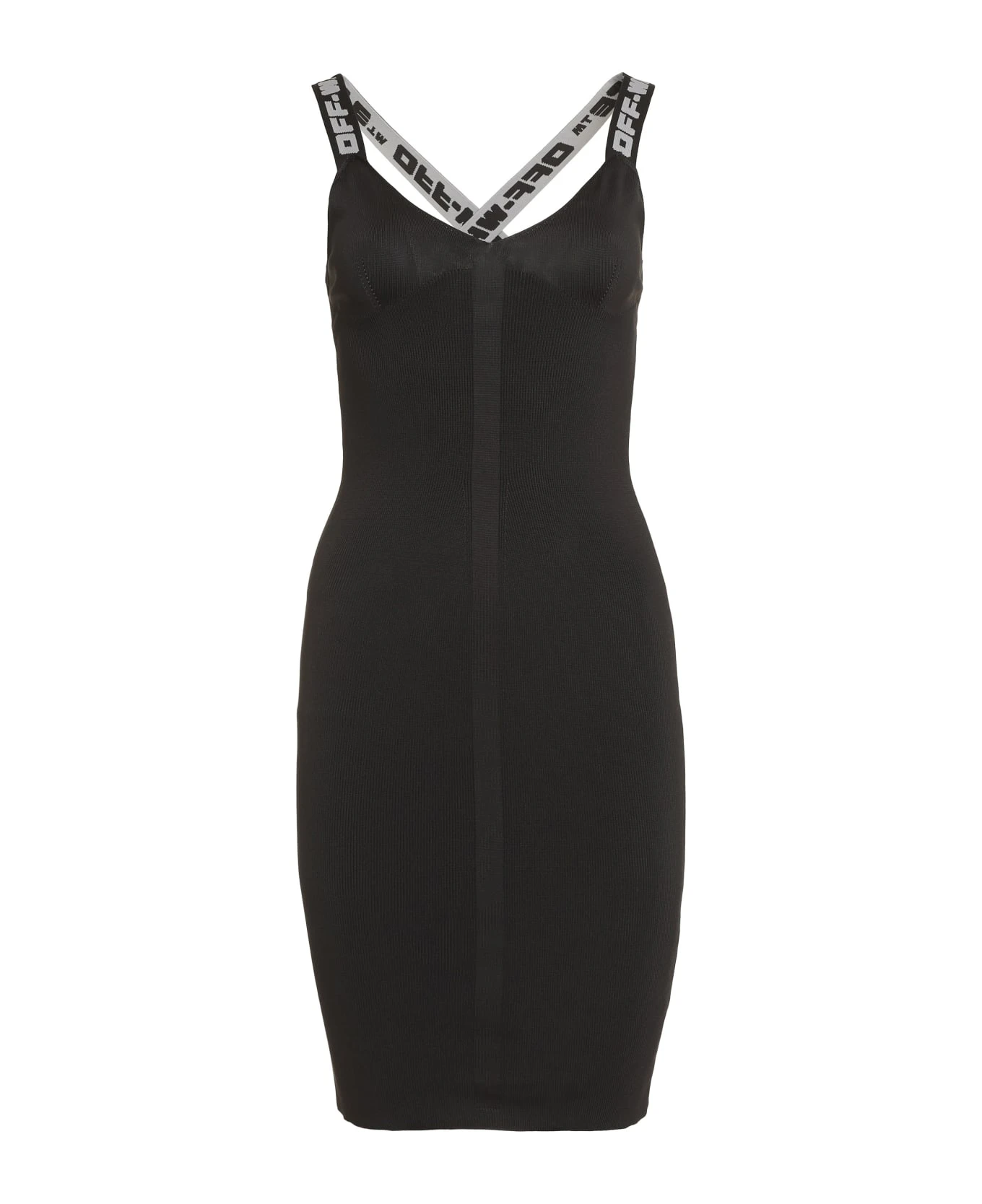 Off-White Knitted Stretch Mini-dress 1 Off-White Knitted Stretch Mini-dress