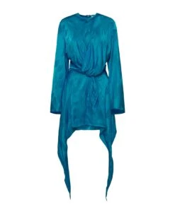 Louie Light Blue Viscose Dress