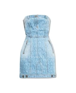 Versace Denim Dress From 'la Vacanza' Collection