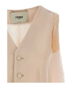 FENDI Cut Out Deconstructed Vest -Italist Store 6799b13705e49a57092eee72f62b96d1
