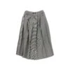 Comme Des Garcons Pleated Checked Midi Skirt