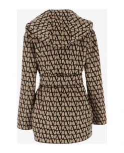 Valentino Coat In Double Coat Toile Iconographe -Italist Store 68b21305b4d099d66797459adb78e71a