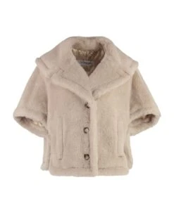 Max Mara Cambusa Wool Blend Cape Coat