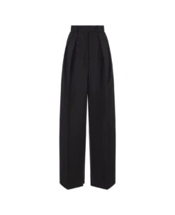 Max Mara Black Gessati Trousers