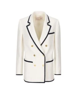 Valentino Double-breasted Long-sleeved Jacket