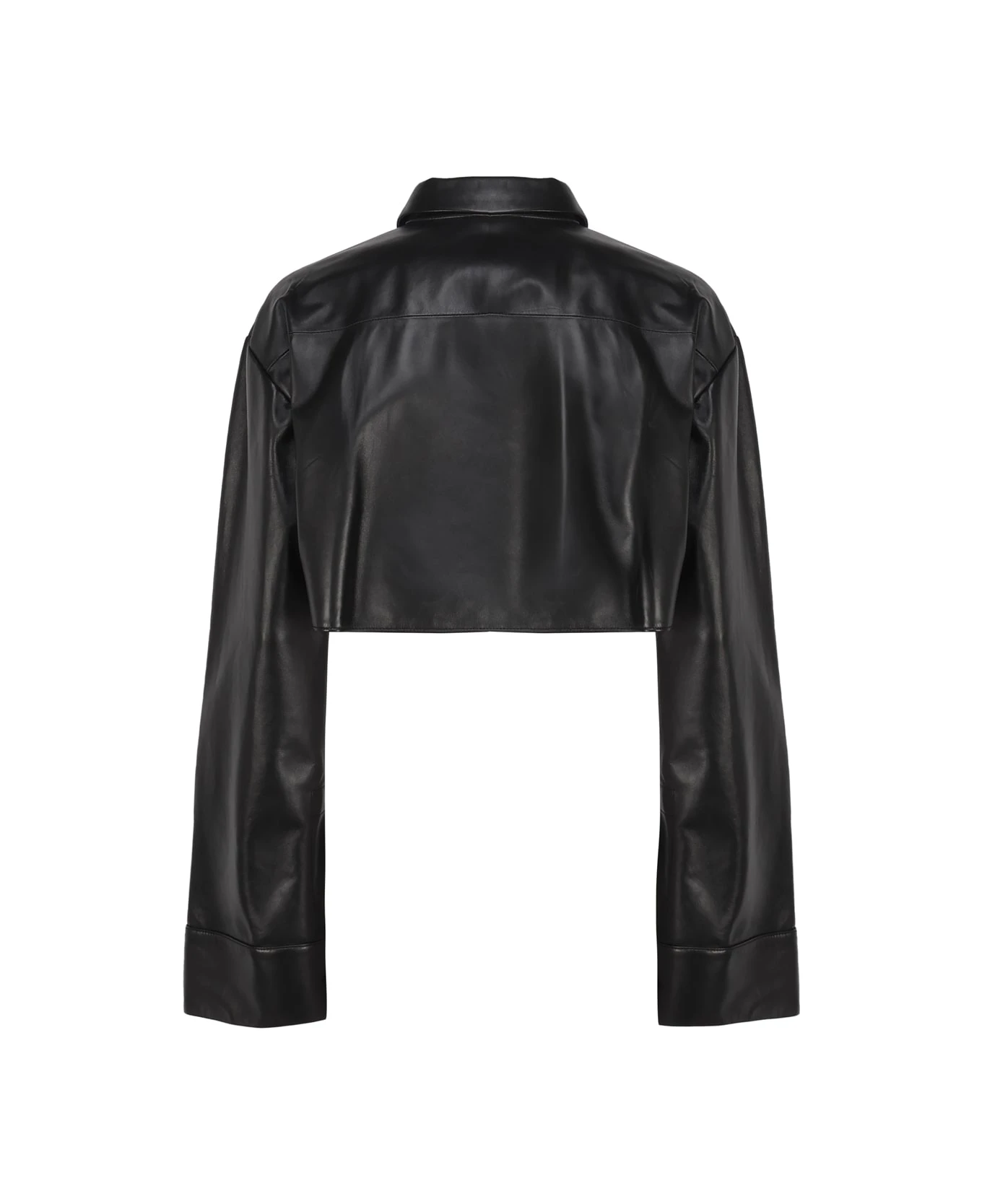 Loewe Crop-top Shirt In Leather 4 Loewe Crop-top Shirt In Leather - Image 4