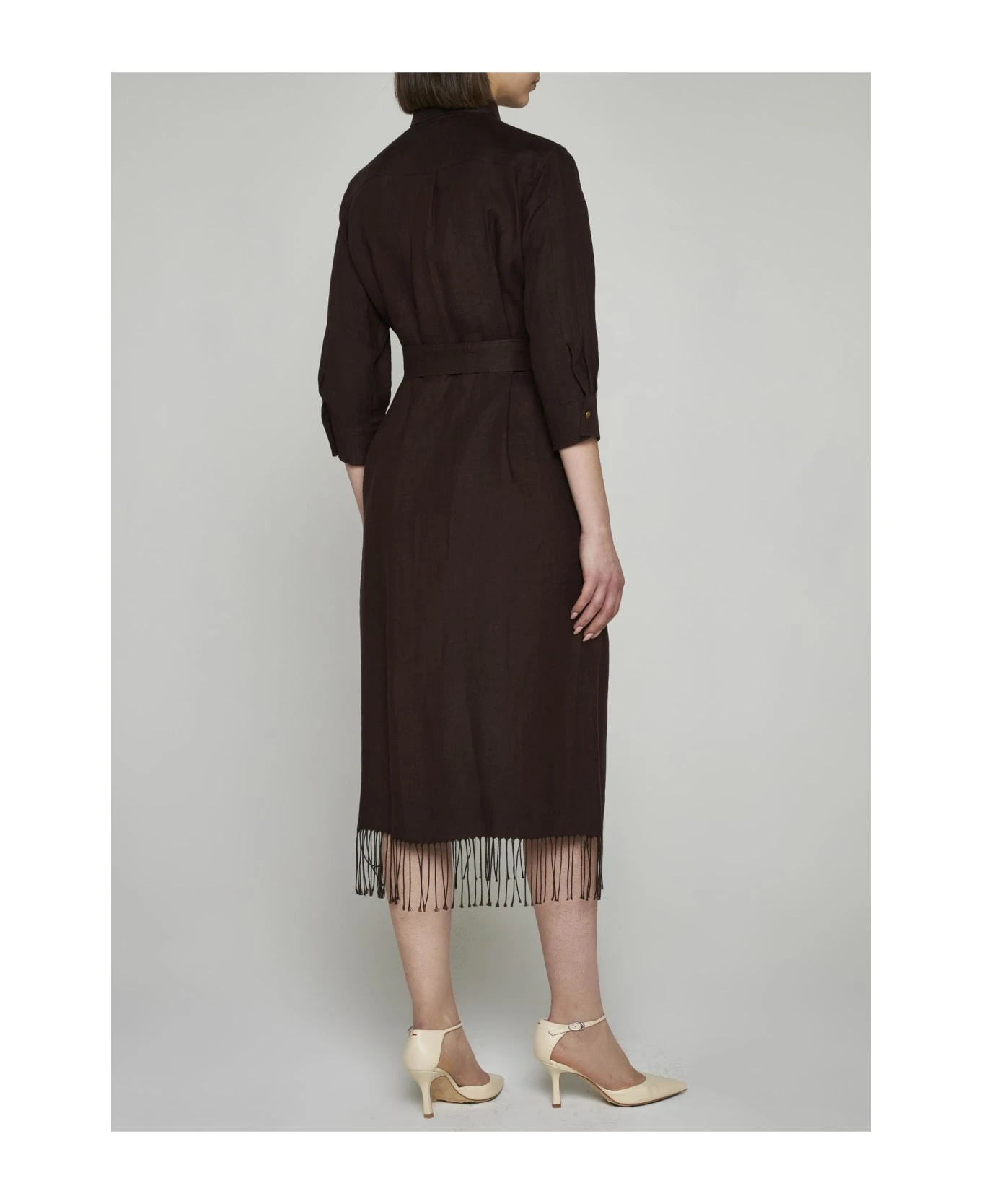 Max Mara Lignano Linen Shirt Dress 3 Max Mara Lignano Linen Shirt Dress - Image 3