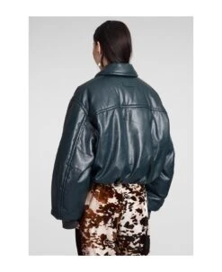 Acne Studios Bomber In Green Polyester -Italist Store 73500226a56d57eb721083f10fdcc0a4