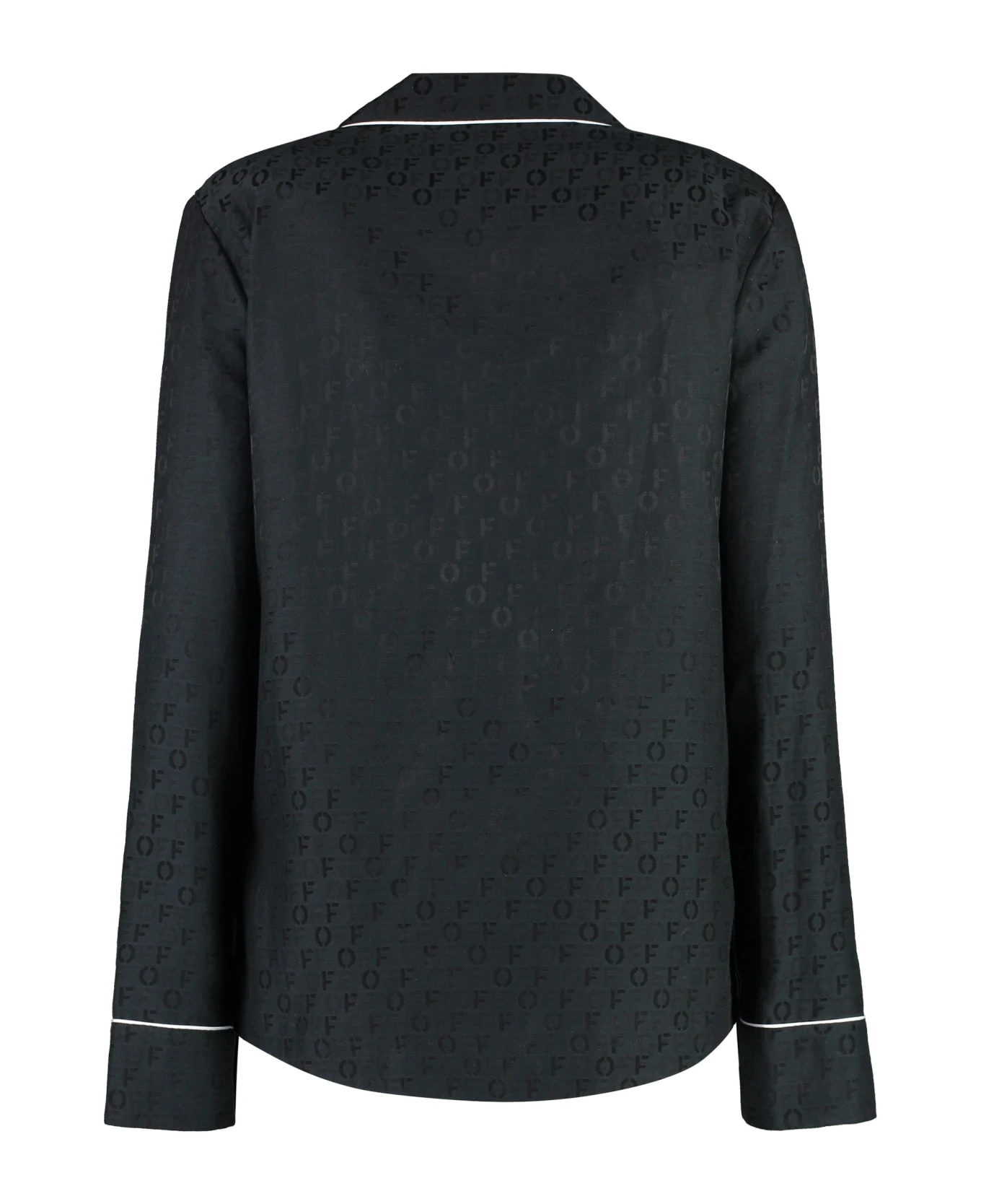 Off-White Silk Blend Pajama Shirt 2 Off-White Silk Blend Pajama Shirt - Image 2