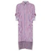 Loewe Shirt Dress With Lapel In Striped Cotton
