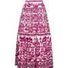 Dolce & Gabbana Majolica Print Cotton Maxi Skirt
