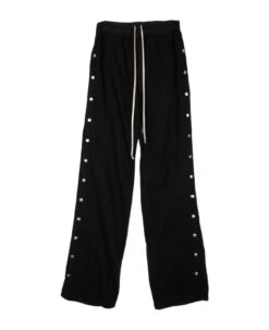 Pusher Pants Black Baggy Sweatpant With Side Snaps - Pusher Pant
