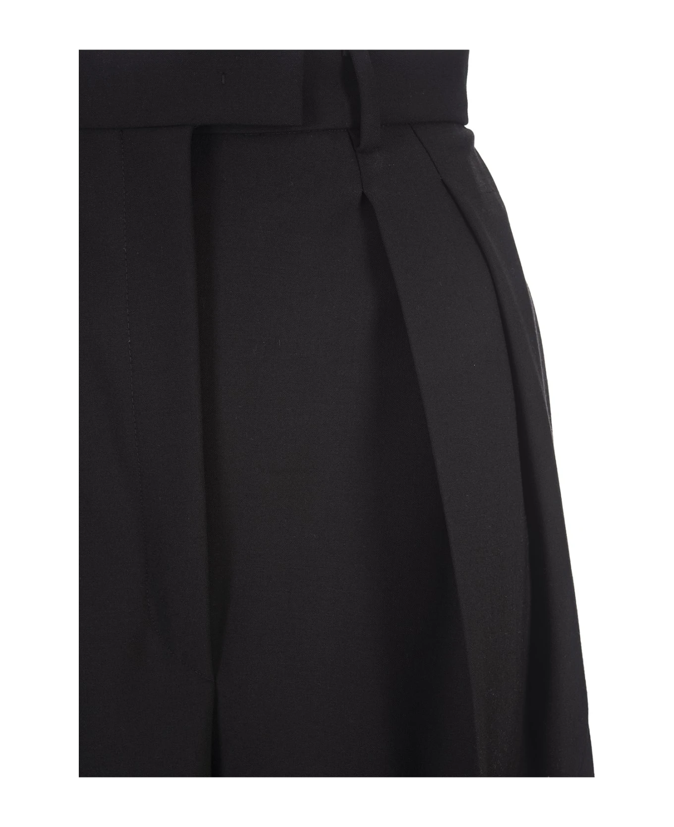 Max Mara Black Gessati Trousers 3 Max Mara Black Gessati Trousers - Image 3