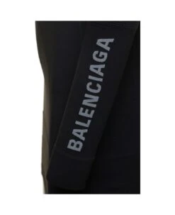 Balenciaga Mini Tight Black Dress With Contrasting Logo Print At The Front In Stretch Polyamide Woman -Italist Store 787c6214f00e83e404a4d2423e3ec885