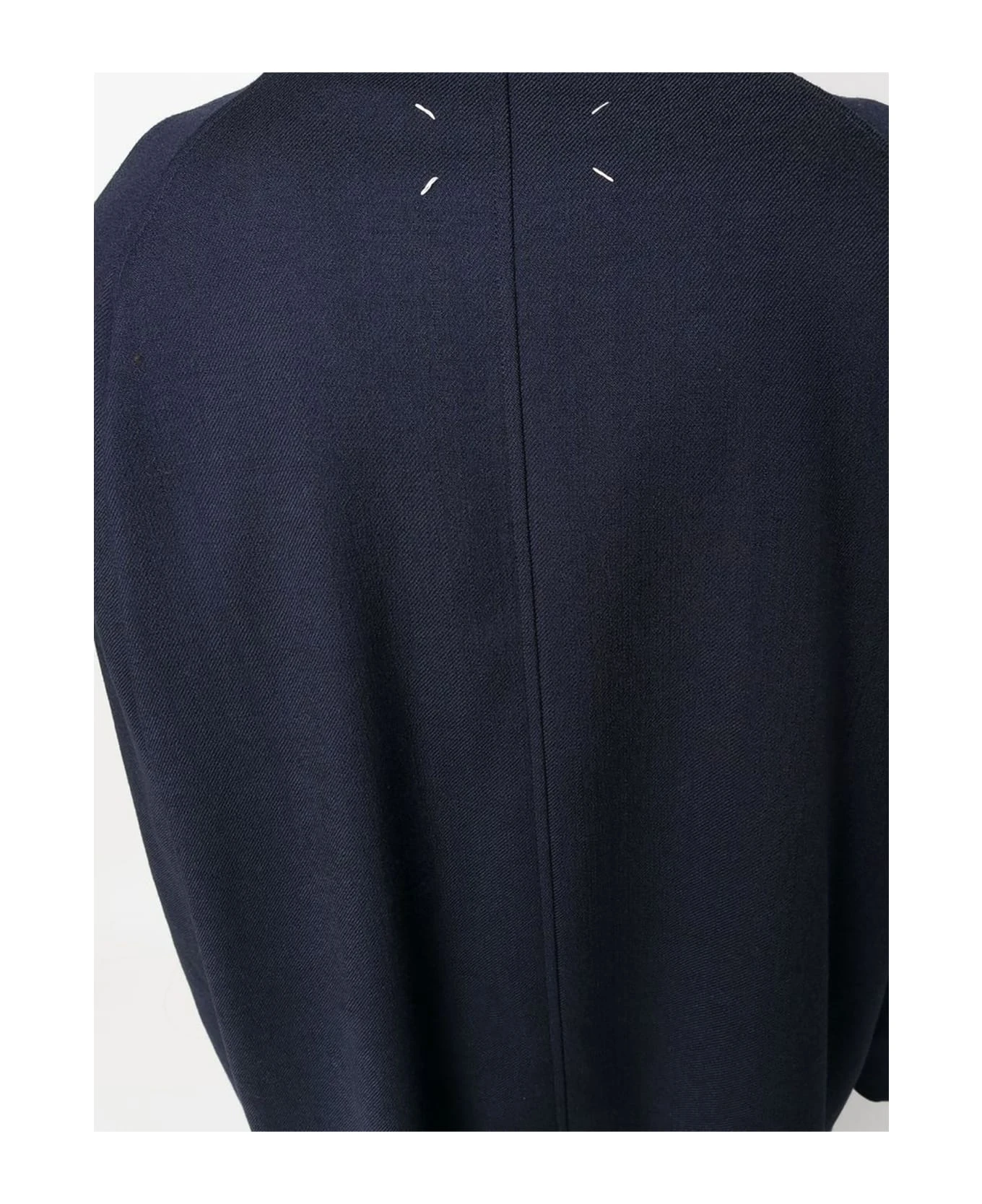 Maison Margiela Dark Blue Virgin Wool Blend Coat 2 Maison Margiela Dark Blue Virgin Wool Blend Coat - Image 2
