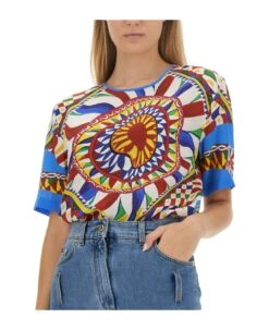 Dolce & Gabbana Cart Print Blouse -Italist Store 7a2f5da265dcb587415863112645f54b