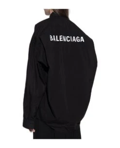 Balenciaga Back Logo Printed Buttoned Shirt -Italist Store 7baab1be2cf46fe49f610c60d0160452