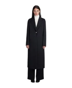 Lanvin Coat In Black Polyester