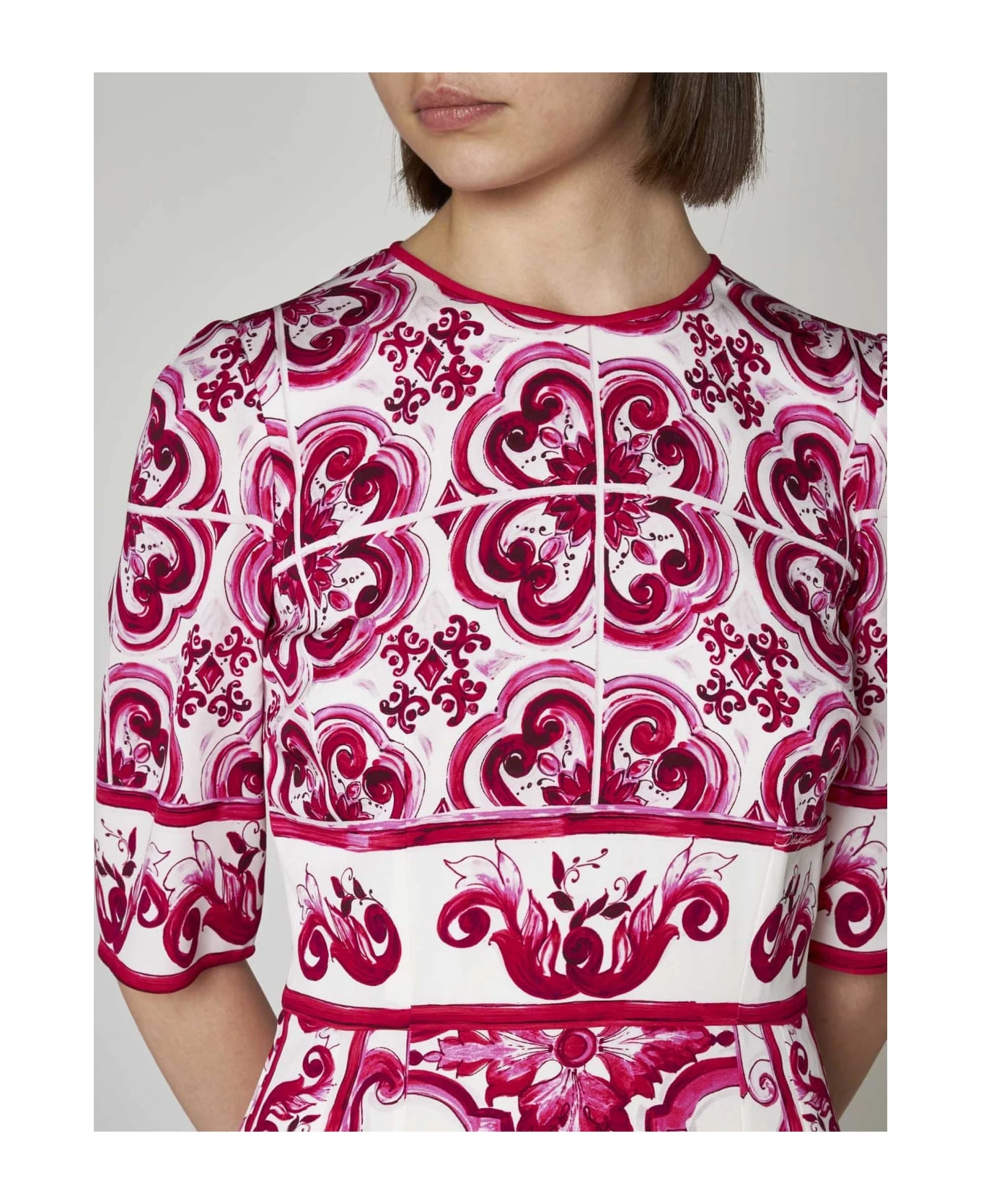 Dolce & Gabbana Majolica Print Silk Dress 5 Dolce & Gabbana Majolica Print Silk Dress - Image 5