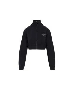 Off-White Logo Printed Zip-up Jacket