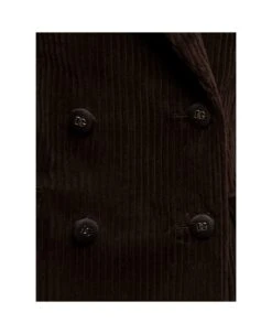 Dolce & Gabbana Brown Double-breasted Jacket With Branded Buttons In Corduroy Woman -Italist Store 7daa587d8d47bdfd2365f58df64a3f91