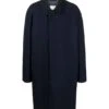 Maison Margiela Dark Blue Virgin Wool Blend Coat