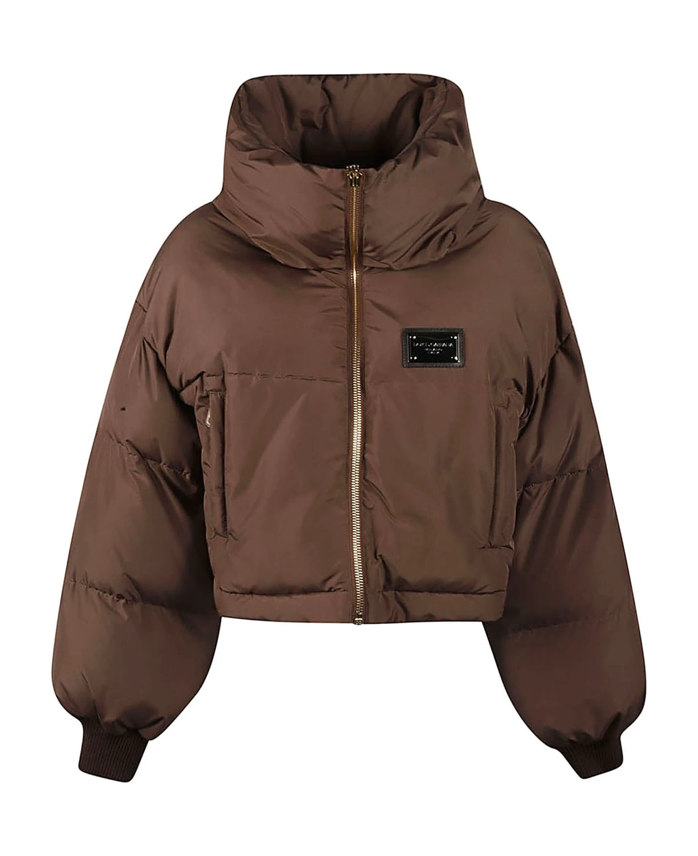 Dolce & Gabbana Logo Plaque Cropped Jacket 1 Dolce & Gabbana Logo Plaque Cropped Jacket