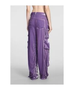Fern Pants In Viola Viscose -Italist Store 7e9a9ba51175463768b5f817f8a13154