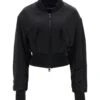 Dolce & Gabbana Charmeuse Bomber Jacket With Draped Sleeves
