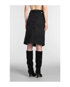 Fiali Skirt In Black Cotton -Italist Store 7ff30d03eb7cf095b10f2f8b9e932973