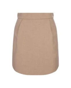 Max Mara Bobbio Mini Skirt In Camel