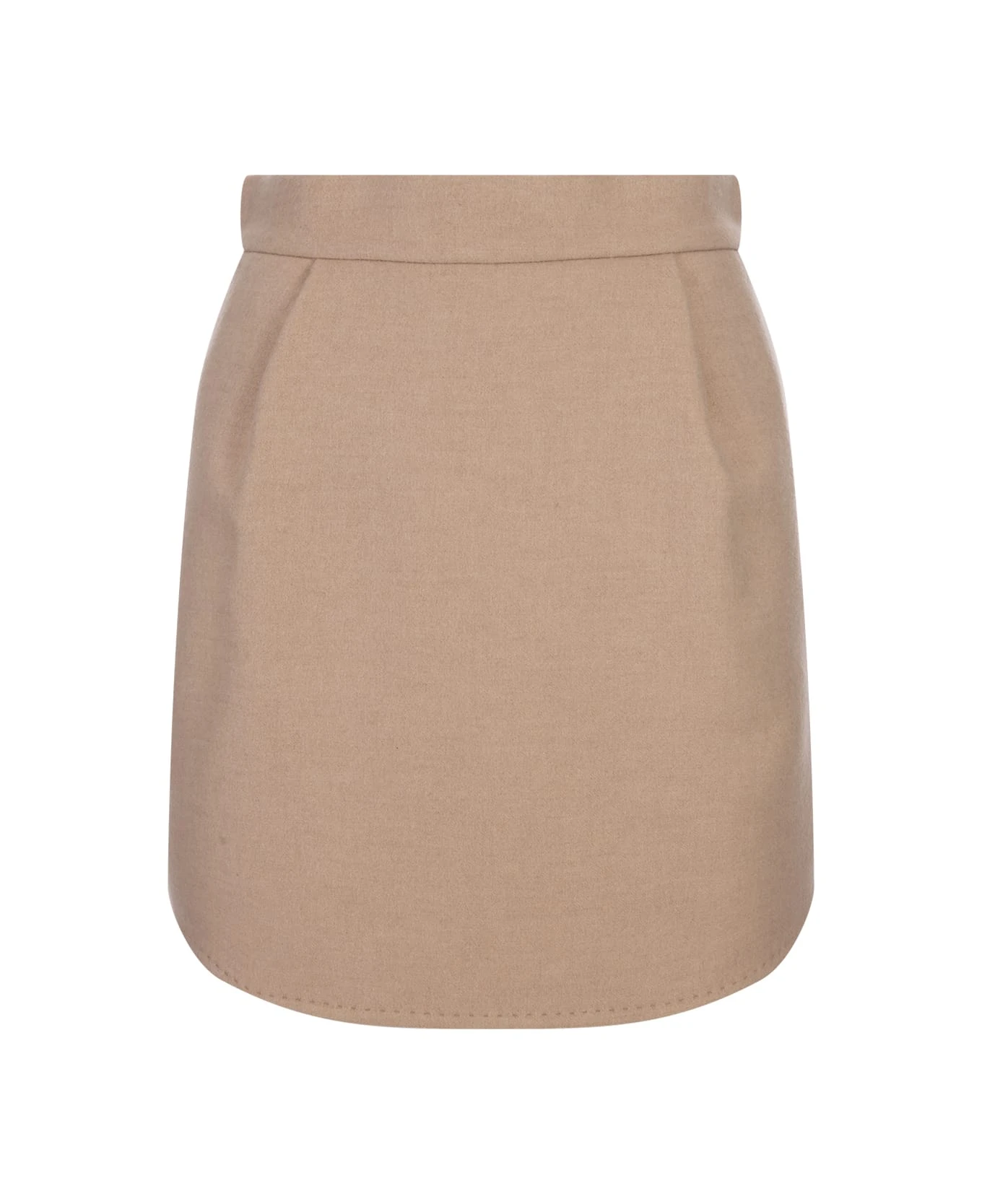 Max Mara Bobbio Mini Skirt In Camel 1 Max Mara Bobbio Mini Skirt In Camel