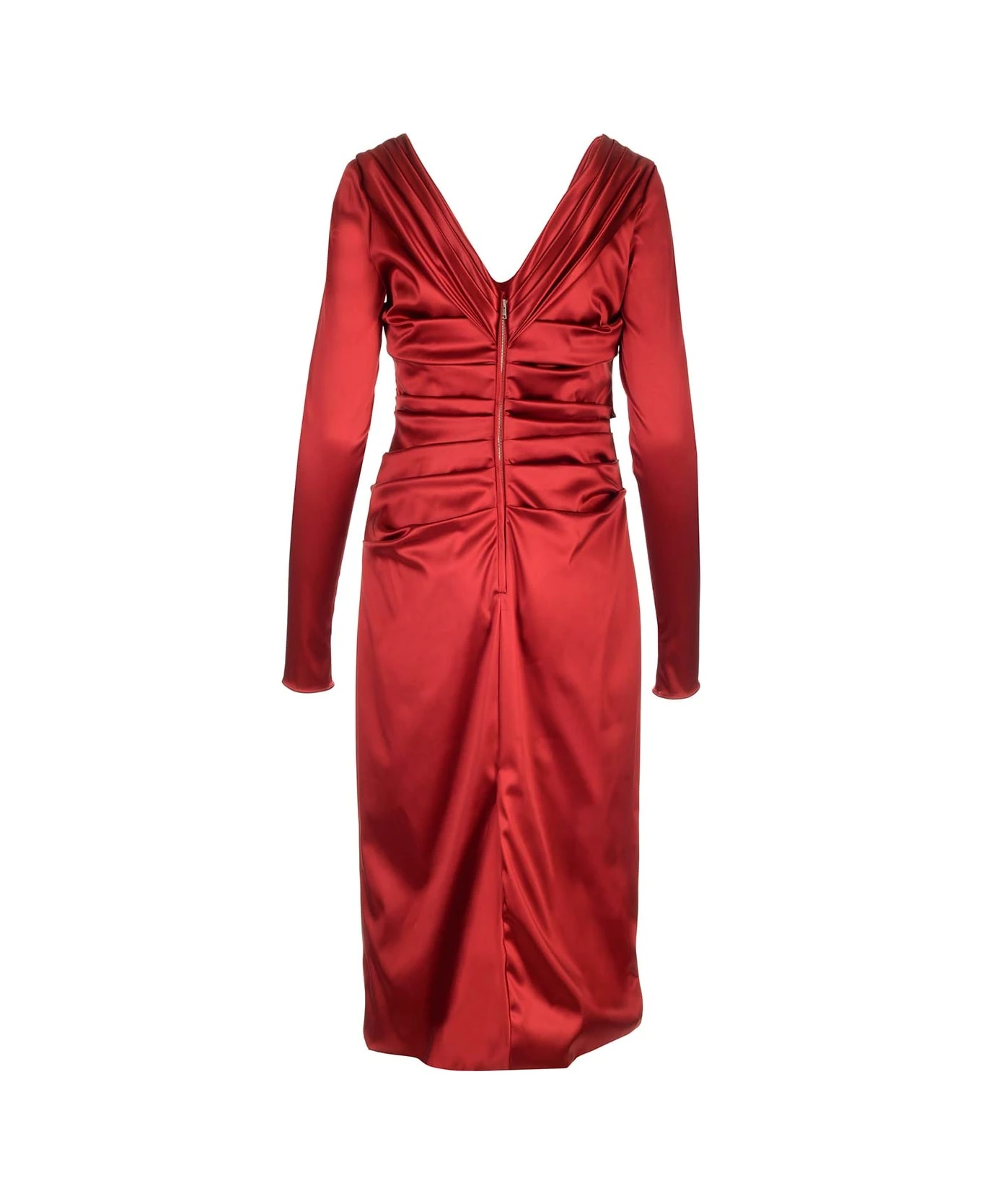 Dolce & Gabbana Satin Midi Dress 2 Dolce & Gabbana Satin Midi Dress - Image 2