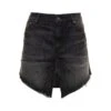 Grey Denim Mini Skirt With Cut-out Detail Balenciaga Woman