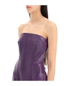 Versace Fringed Leather Minidress -Italist Store 8427e30052eff0d3c0007b07547309c4