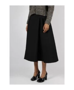 Bottega Veneta Compact Wool Wide Midi Skirt -Italist Store 847c5c5c048b6086fa08c52acbc4dd15