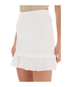 Smocked Cotton Dorela Mini Skirt -Italist Store 84ae48fe452c38d622d81f3851fef6d1