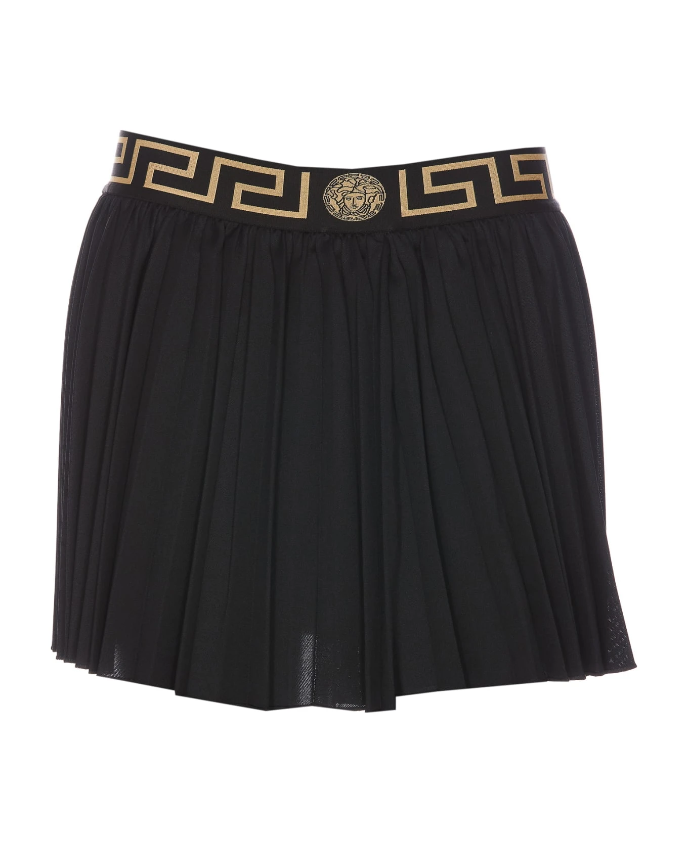 Versace Greca Logo Pleated Mini Skort 1 Versace Greca Logo Pleated Mini Skort