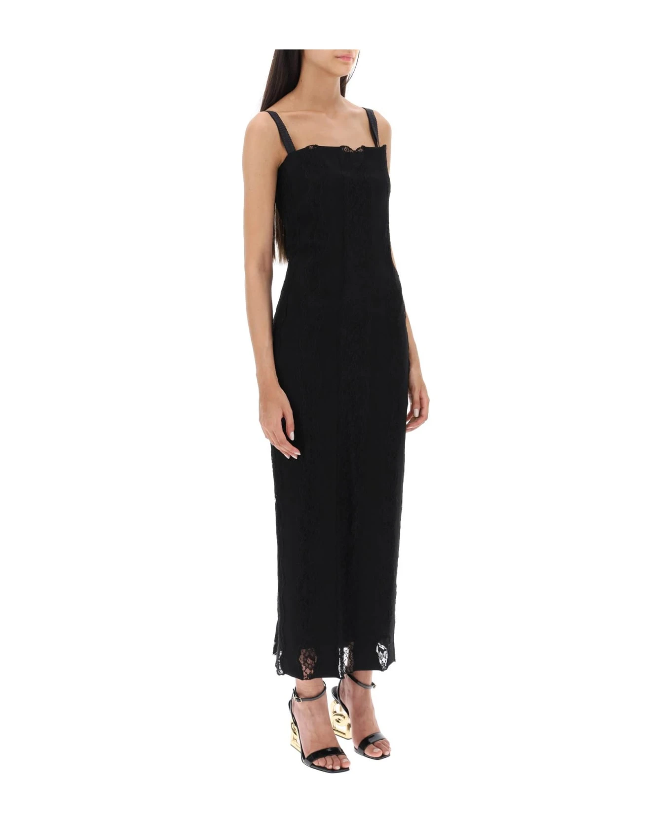 Dolce & Gabbana Jersey And Lace Maxi Dress 2 Dolce & Gabbana Jersey And Lace Maxi Dress - Image 2