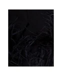 'fujiko' Mini Black Dress With Ostrich Boa Feathers And Side Split Woman The Attico 5 'fujiko' Mini Black Dress With Ostrich Boa Feathers And Side Split Woman The Attico -Italist Store 8984e4d08b0b41b735a239ff52d42233